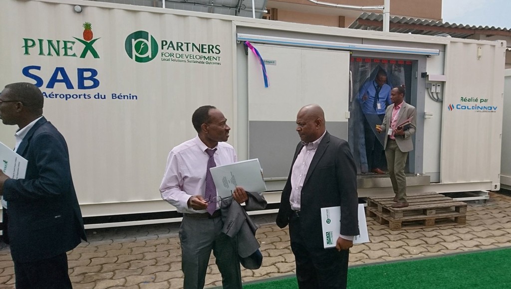 28/02/2019, inauguration of the COLDINNOV solar cold room at the Cotonou airport (Benin)