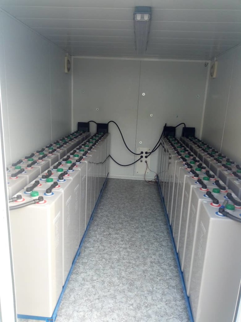 Storage of 2 x 60 kWh by OPzV batteries 